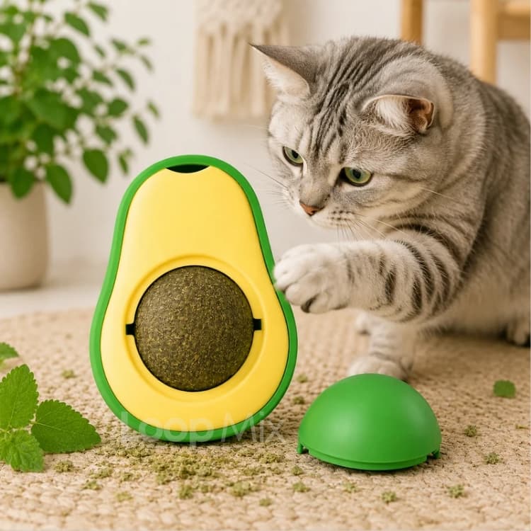 Abacate De Brinquedo Para Gatos Com Catnip Erva Gato Natural
