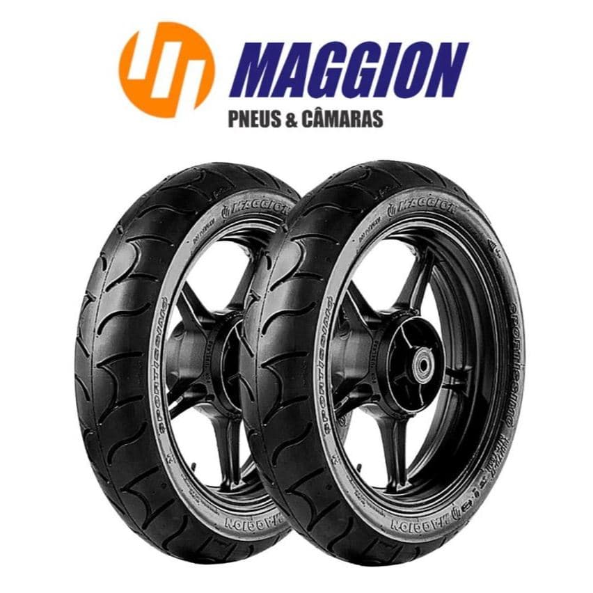 Par Pneu Maggion Traseiro dianteiro Cb 300 Fazer Twist Ninja 110/70-17 E 140/70-17