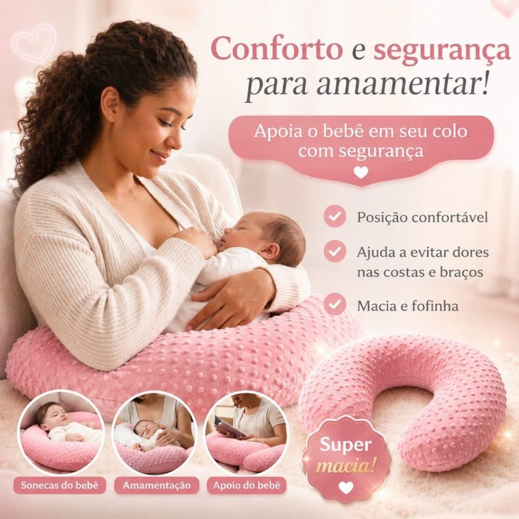 Almofada Para Amamentação Travesseiro Menino Menina + Envio Rápido.