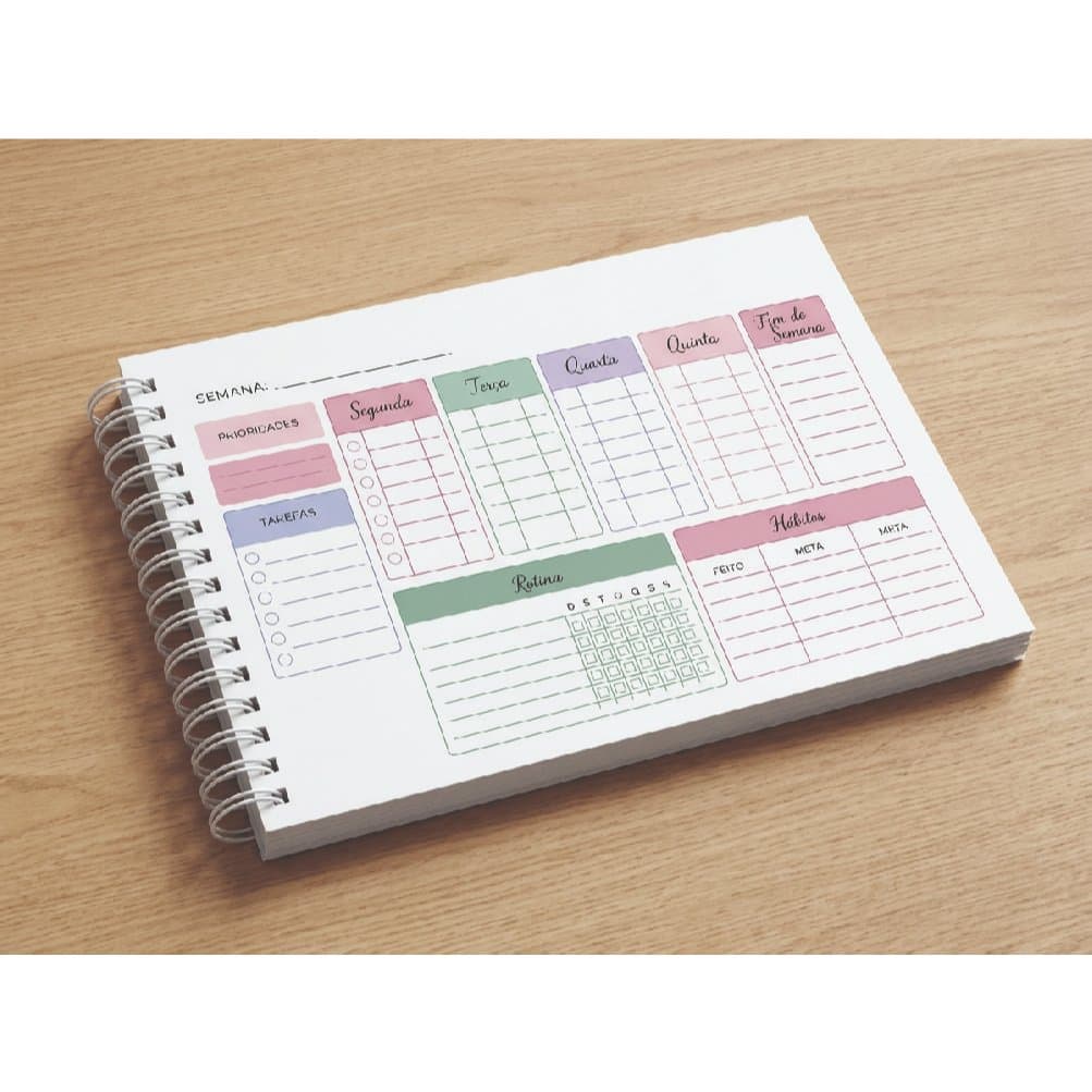 Planner semanal, Caderno de Resumo ou Mapa mental - 3 tipos de cadernos para seu planejamento completo
