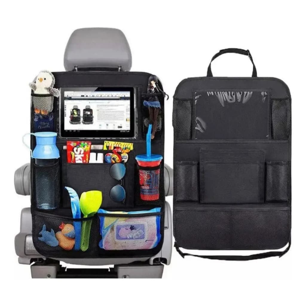 Organizador de Banco de Carro com Bolso Transparente para Tablets