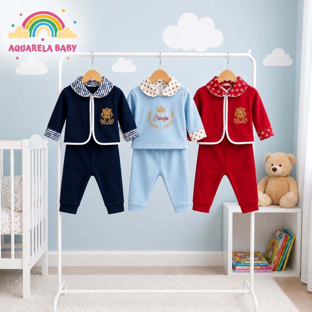 kit Pagão Recém Nascido Menino e Menina 3 kits Totalizando 15 Peças Calça Blusa Body Meia e Luva Sortidos Envio Imediato