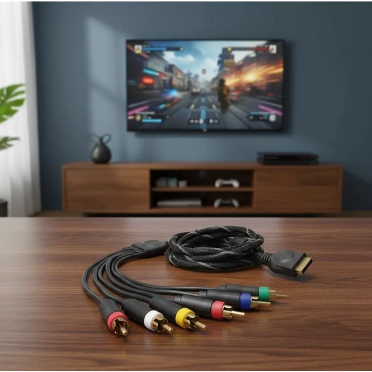 Cabo Vídeo Componente Deluxe Ultimate Cable Gold para Playstation 2 PS2 (PRODUTO NO BRASIL )