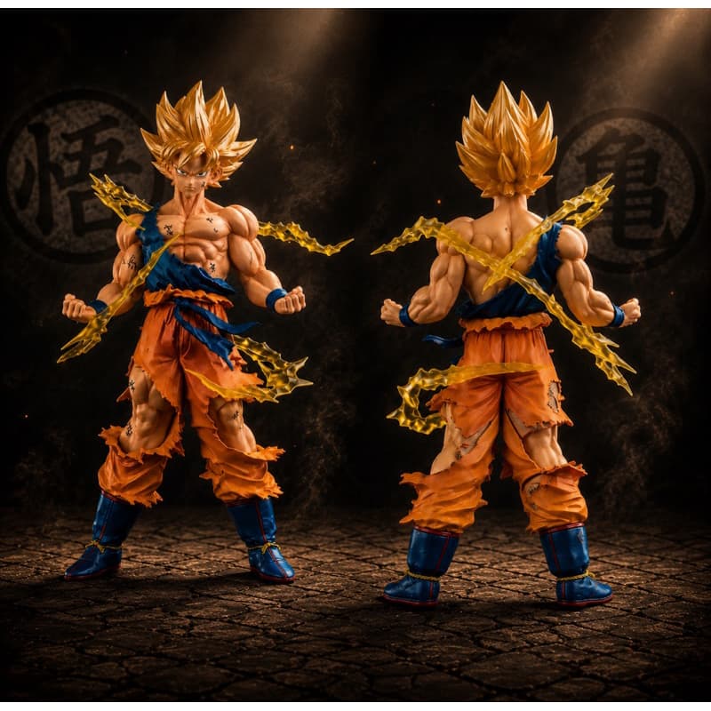 Action Figure Goku Super Sayajin E Goku Com Bastão Dragon Ball Z