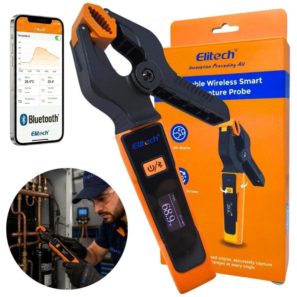 Pinça de Temperatura Termômetro Digital Bluetooth Elitech Ipt-01s