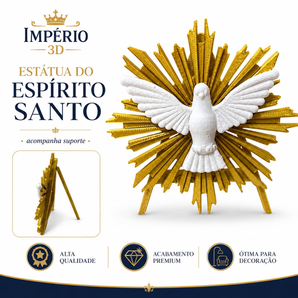 Estátua + suporte do Espírito Santo Acabamento a mão religião católico igreja santo Jesus Deus