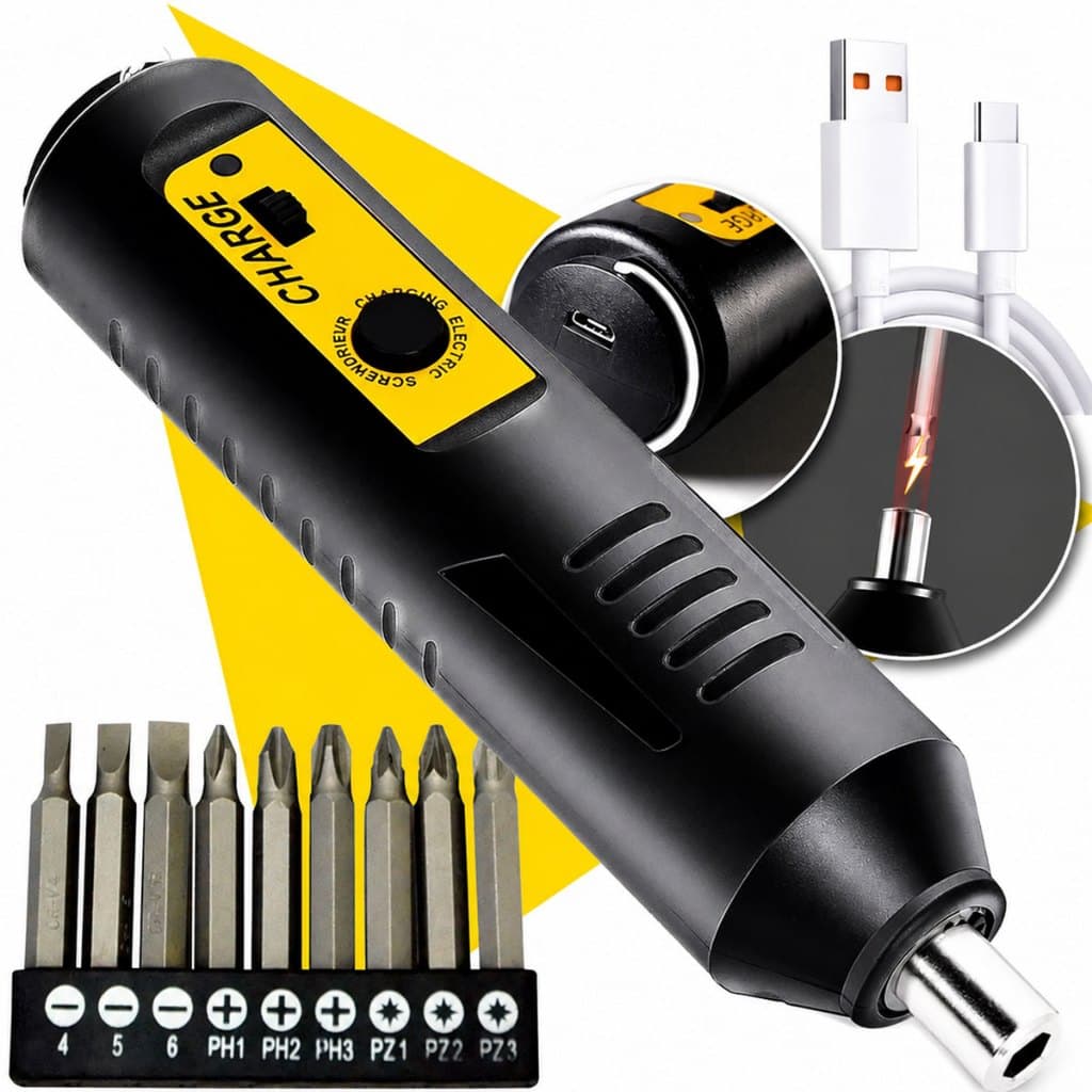 Chave De Fenda Philips Elétrica recarregável Sem Fio kit Ferramentas 10 bits