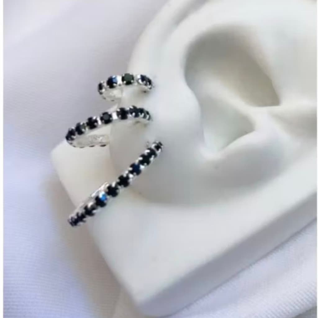 Kit 3 Pares De Brincos Trio Argola Folheado
