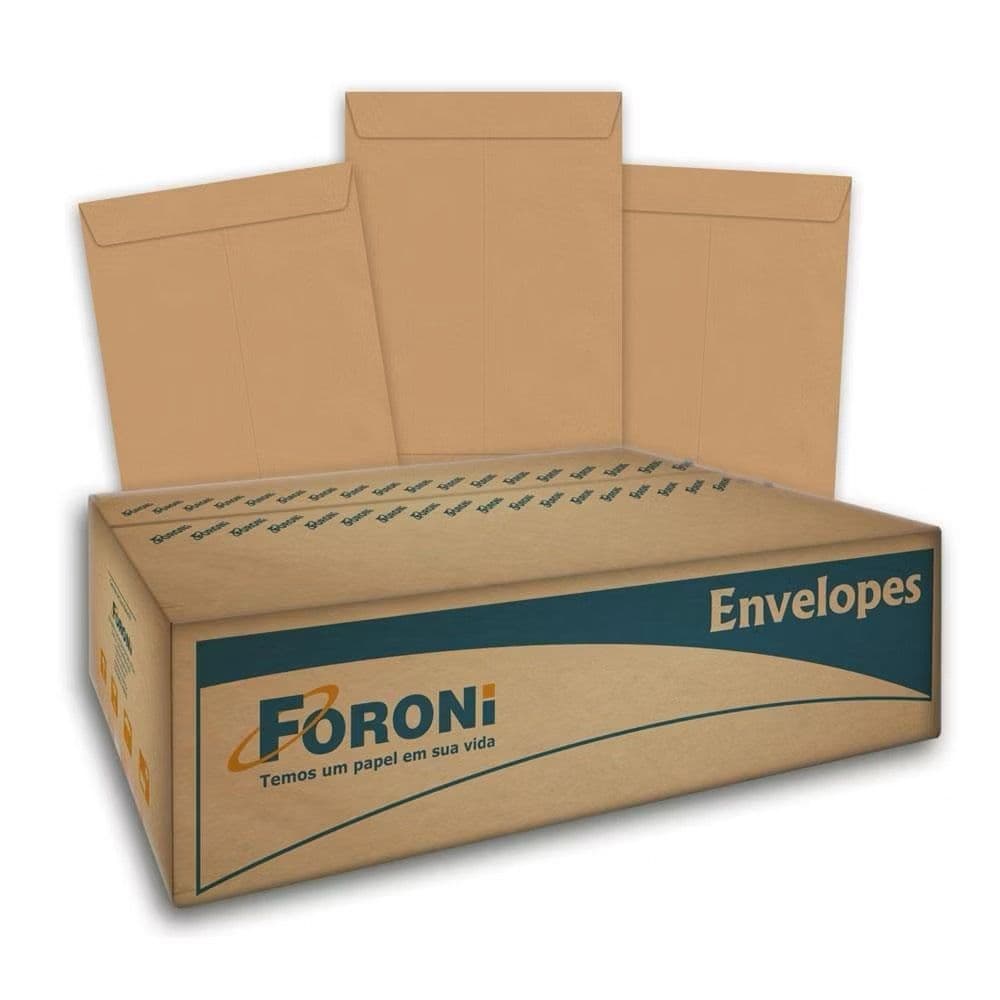 Envelope A4 229x324 Kraft 100 Unidades Pardo Curriculum Escritorio Foroni