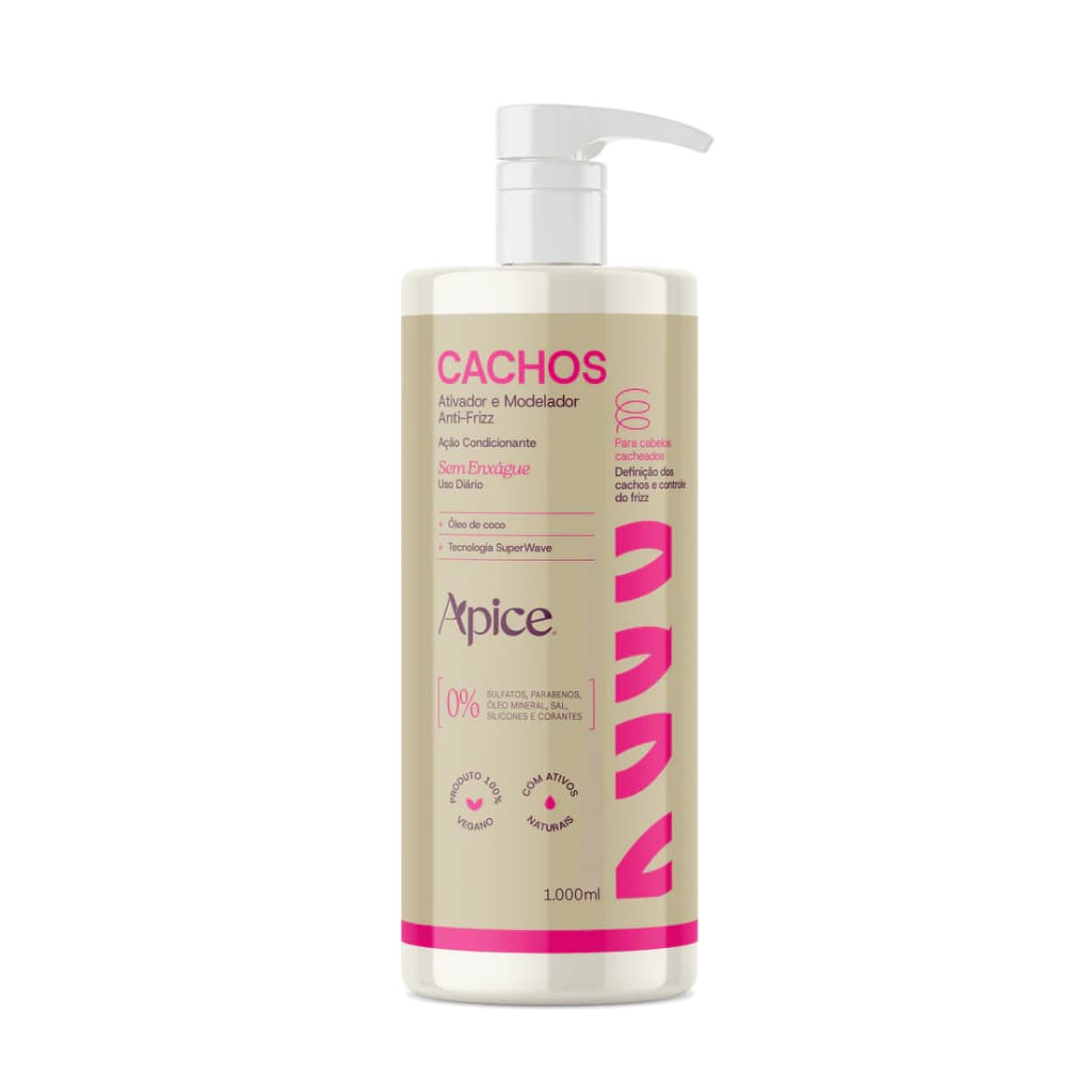 Ativador e Modelador Anti-frizz Cachos 1000 Ml