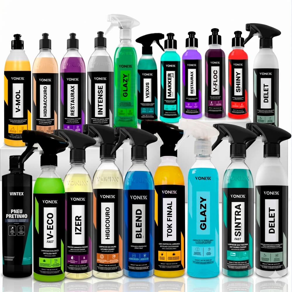 Vonixx Monte seu Kit Vmol Vfloc Pretinho Restaurax Blend Makker Intense Hidratante Couro Removex Izer Sintra Delet