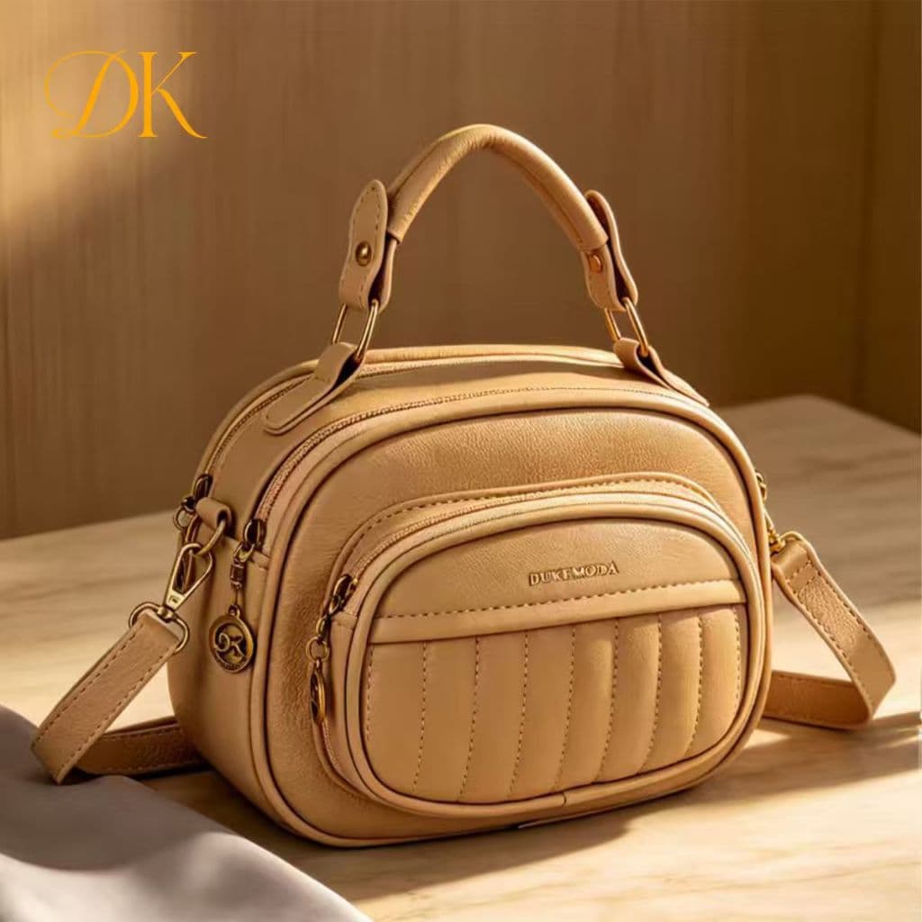 DUKE Bolsa Multifuncional Feminina - 4 Compartimentos Internos (Celular/Carteira/Chaves), Alça Transversal/Top Handle