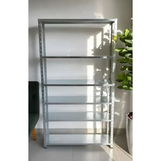 Estante Armário Prateleira Aço 6 Bandejas  Galvanizada Suporta 150kg 198cm x 90cm x 28cm