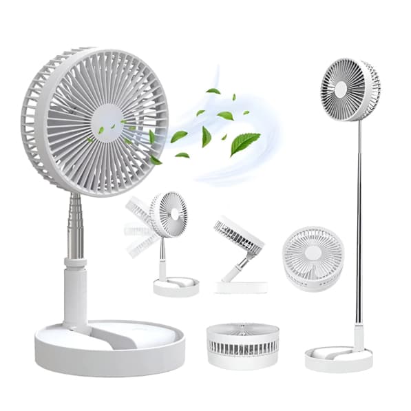 Ventilador Mini Portátil Silencioso Dobrável Retrátil Usb Recarregável Bivolt Mini ar Casa
