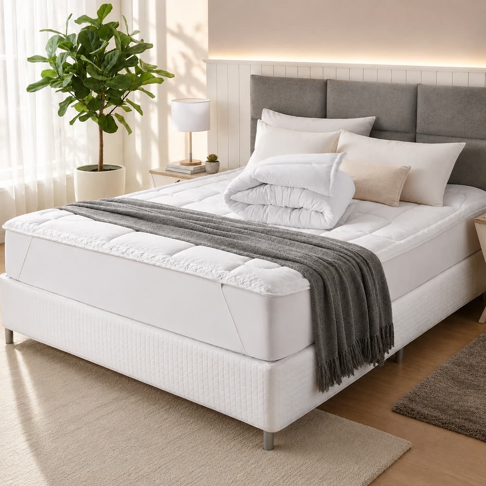 Pillow Top Queen Casal King Size Solteiro Protetor Colchão 400 Fios Toque Extra Macio