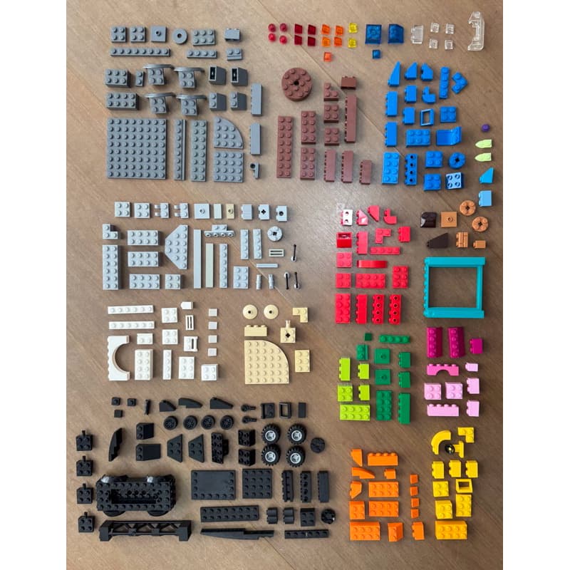 Lego Lote selecionado de 300 peças colridas usadas casa construção Lego original