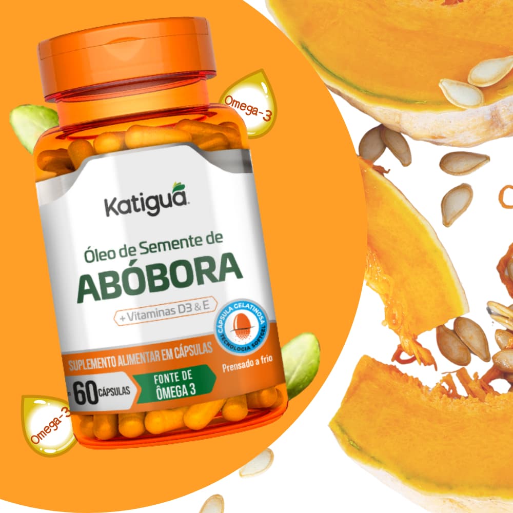 Óleo de Semente de Abóbora 2600mg | 60 Cápsulas | Zero Açúcar e Alta Pureza