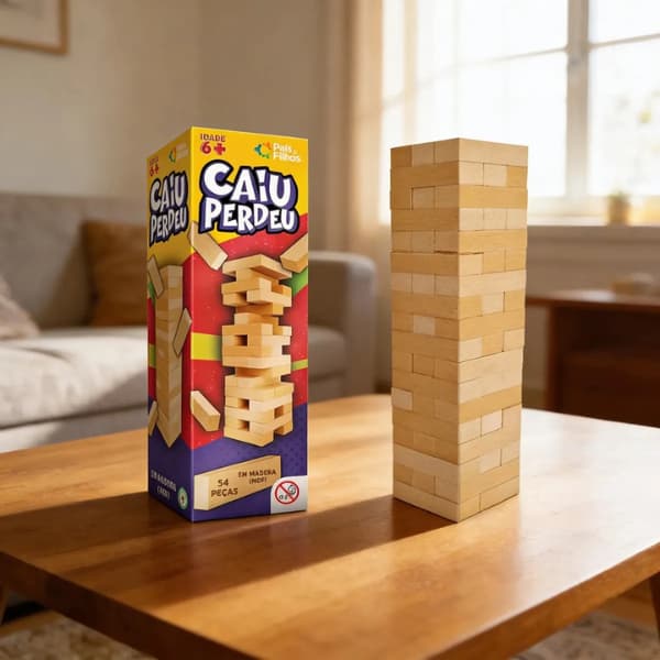 Jogo De Mesa De Montar Caiu Perdeu 54 Peças Pais E Filhos