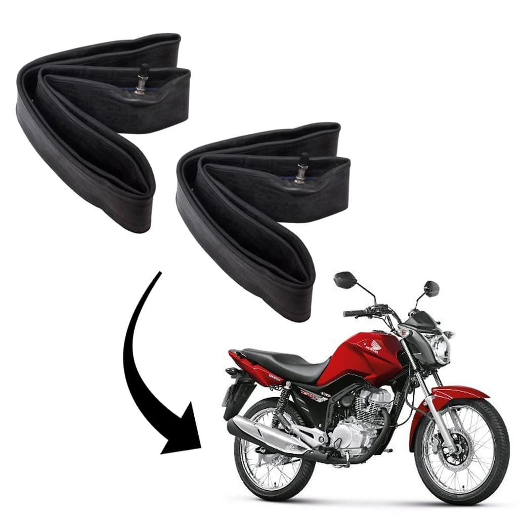 Par Câmaras Ar Aro 18 Cg 125 150 160 Ybr Yes 90/90-18 / 2.75-18 Mg18 02 peças