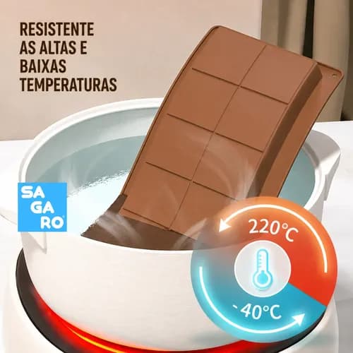 Molde Fundo De Silicone Para Chocolate Recheado Dubai Coco Pistache 10 Ranhuras
