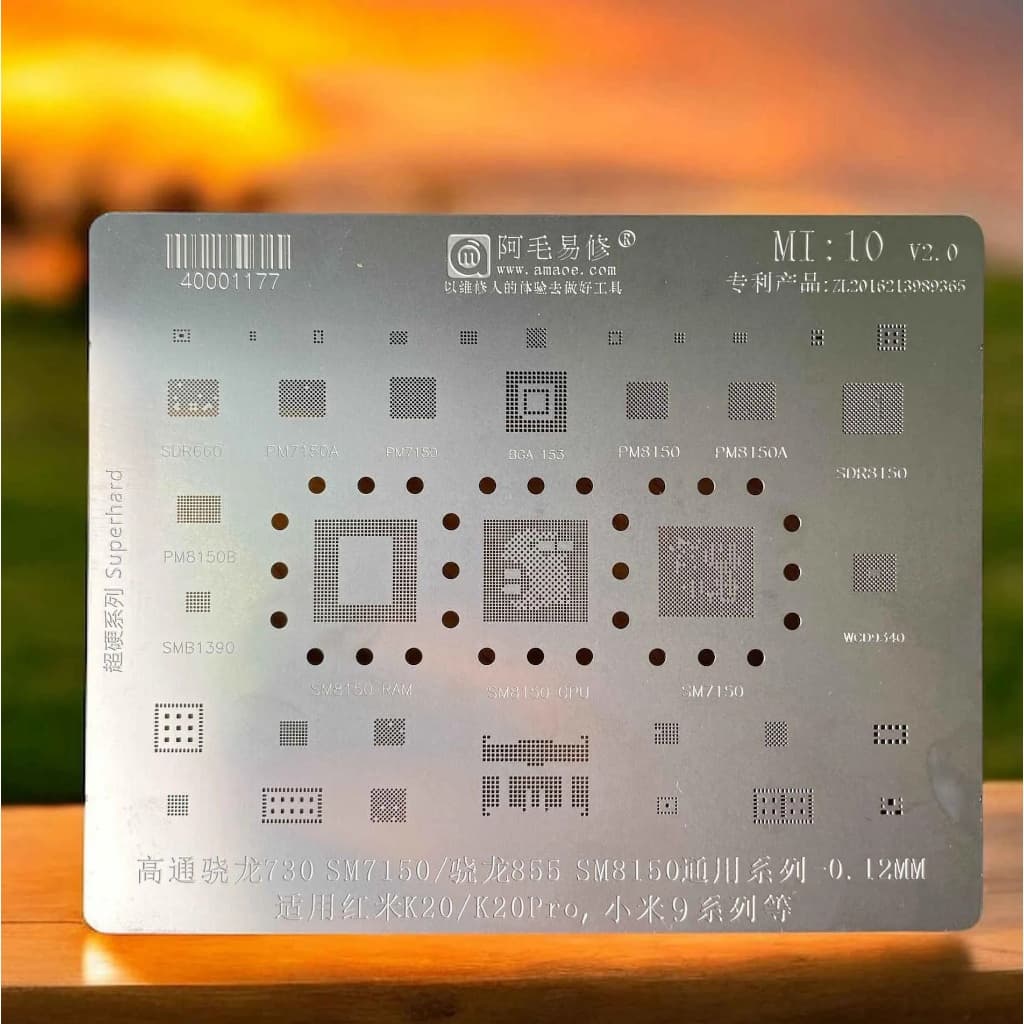 Amaoe Mi 10 730 SM7150 855 Sm8150 stencil pra o poco X3 pro redmi k20 k20 pro xiaomi 9