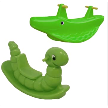 Gangorra Infantil Jacaré e Minhoca para Playground – Diversão Colorida e Desenvolvimento Infantil