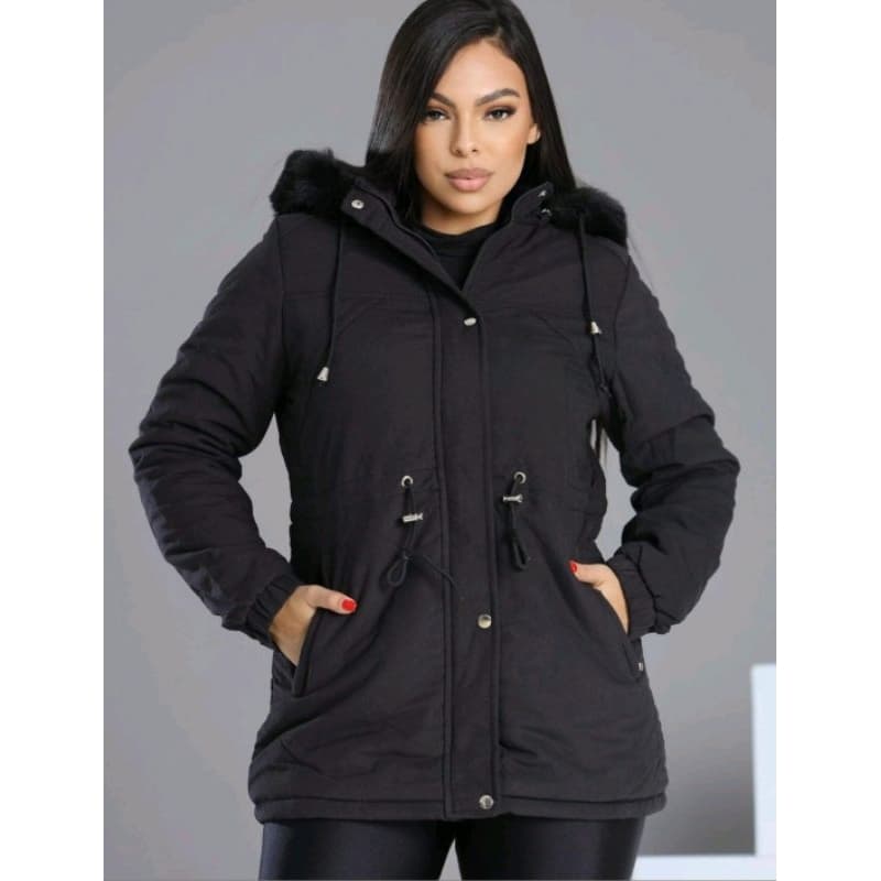 Parka Sobretudo forrada pelucia resistente ao frio impermeavel  lançamento 2026