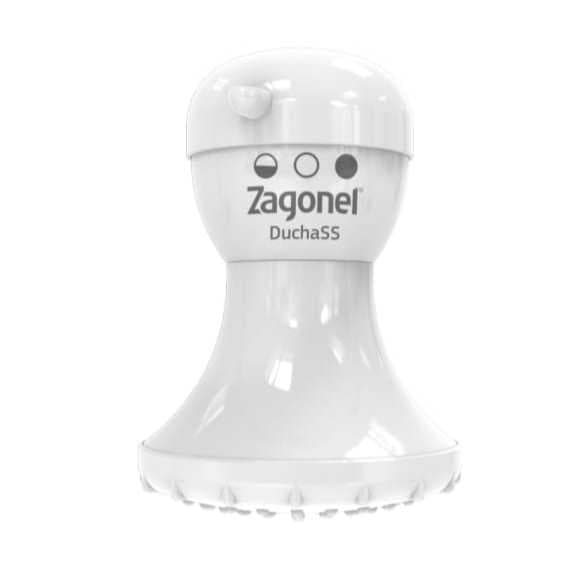 Chuveiro Elétrico Zagonel Ducha SS 3 Temperatura 5400W 127V Branco
