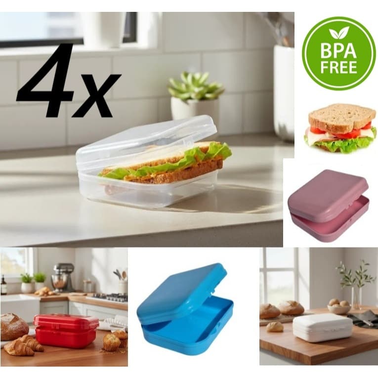 4 Porta Lanches Sanduíches Livre BPA