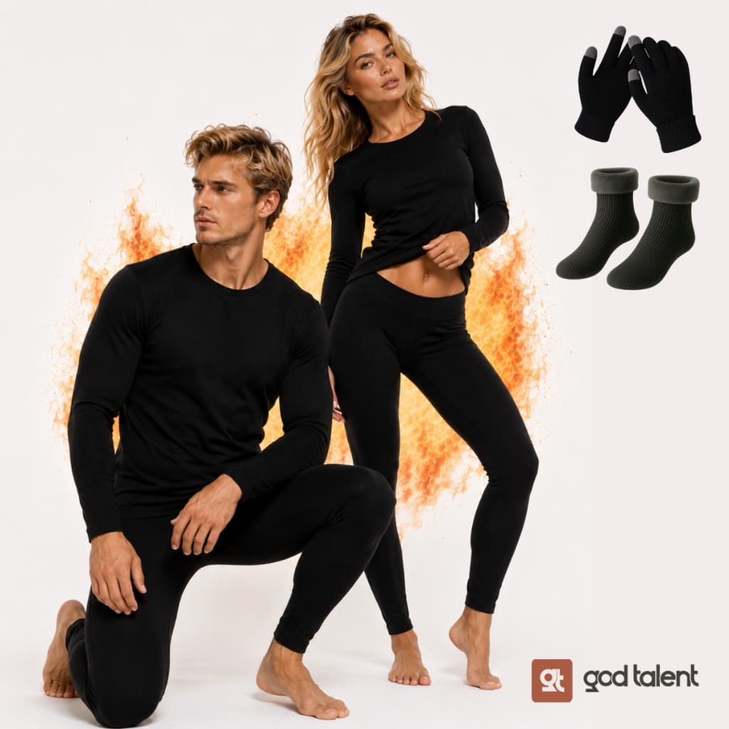 Kit Conjunto Segunda Pele Térmico + Meia + Luva) Inverno Masculina Feminina