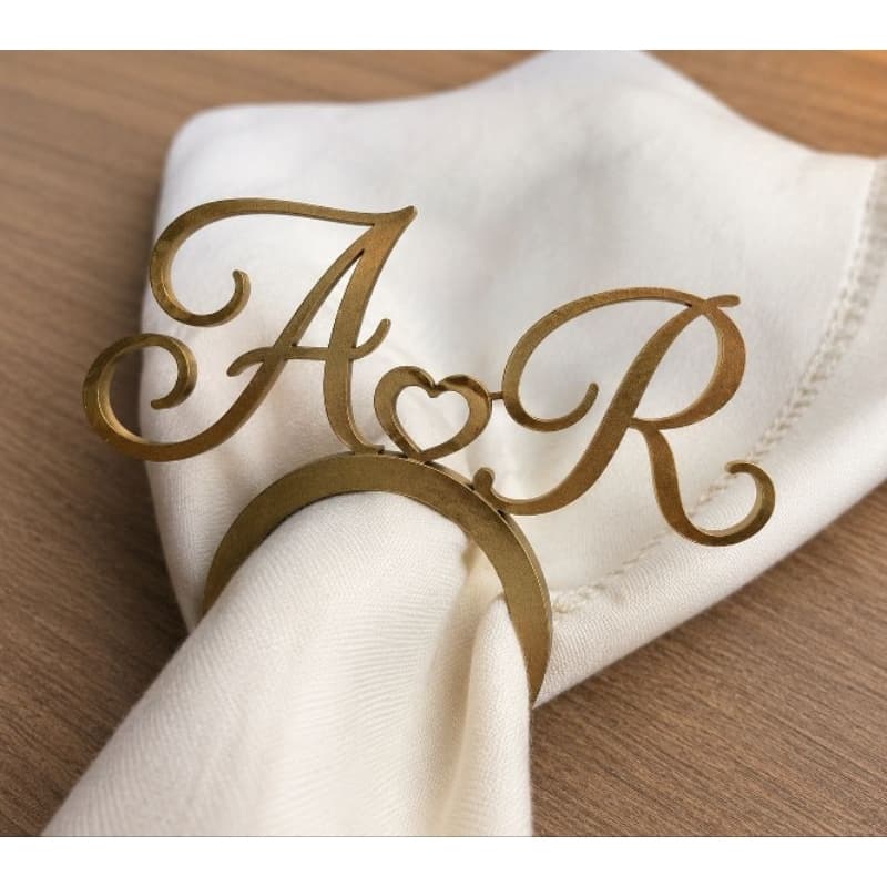 200 Anel Porta Guardanapo Personalizado MDF Pintado de Douraxo