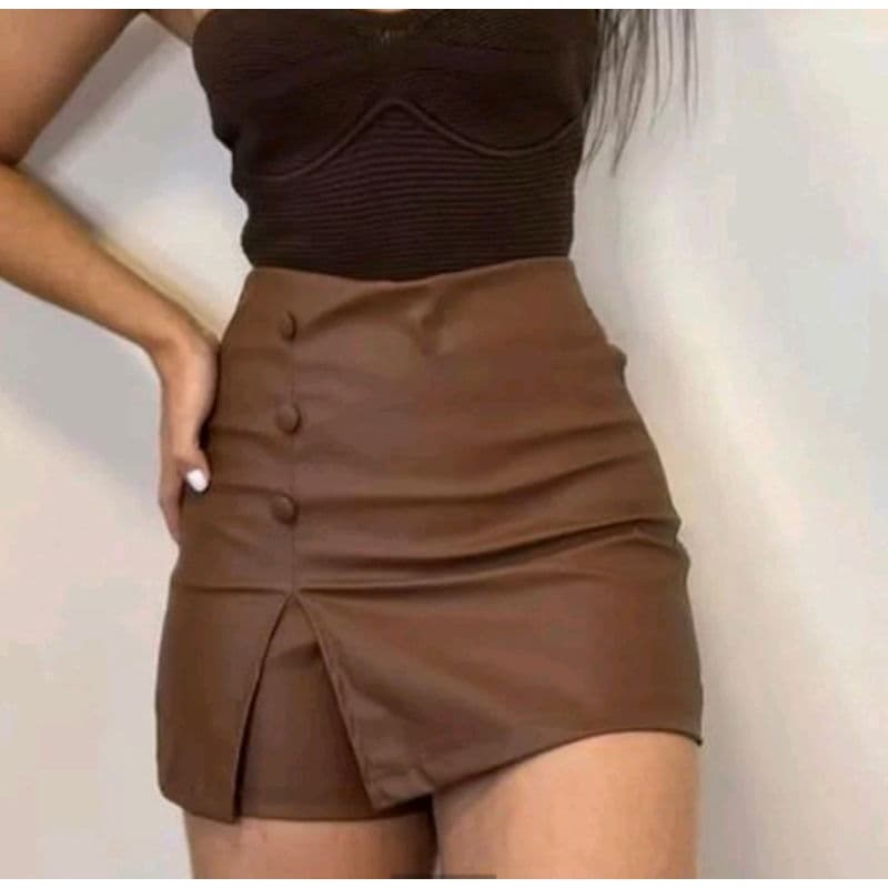 promoção short saia feminino Naria blogueirinha courinho fake inverno tedéncia moda