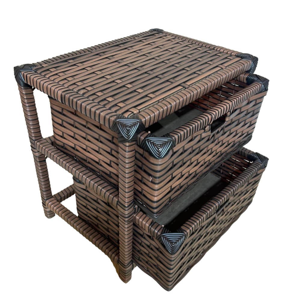 Gaveteiro Sintético Organizador Artesanal 2 Gavetas 45x44x32