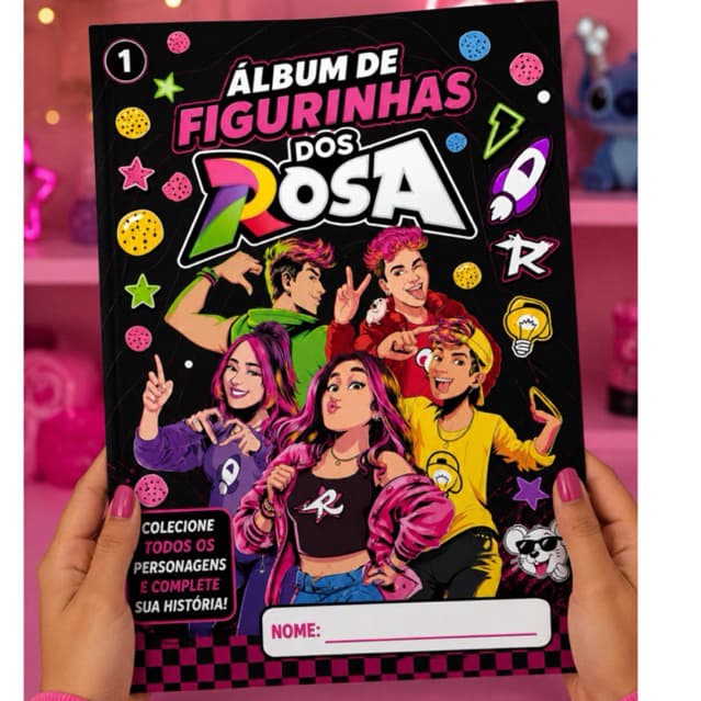 Álbum de Figurinhas DOS ROSA com NOME e 32 figurinhas