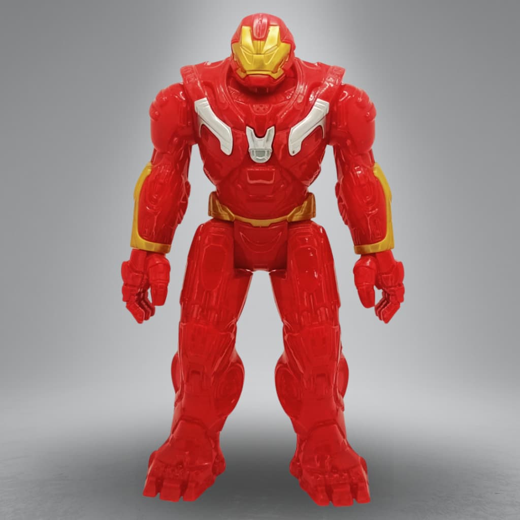Brinquedo Hulkbuster Boneco 30cm Com Som Super-herói Vingadores Grande Forte Vermelho