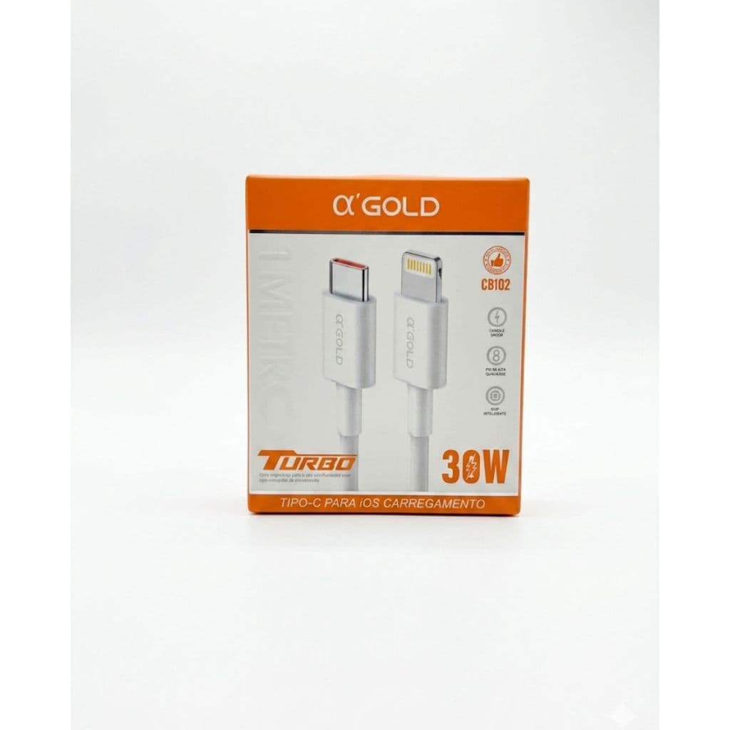 Cabo Tipo C- Tipo C Turbo 60W Carregamento super rápido original A’Gold Cabo PD Tipo c