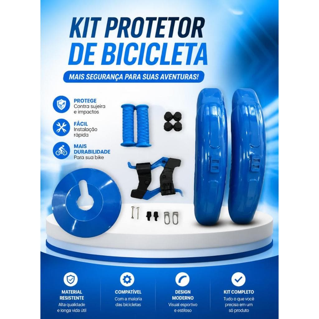 KIT MONTAGEM DE BICICLETA INFANTIL MANOPLA PARALAMA ACESSORIOS BIKE INFANTIL ARO 16