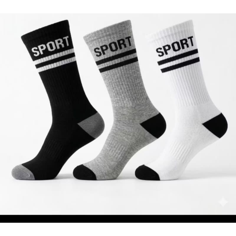​Kit Meias Masculinas unissex Cano Alto Esportivas 3 a 18 Pares Algodão Confort 40 ao 46