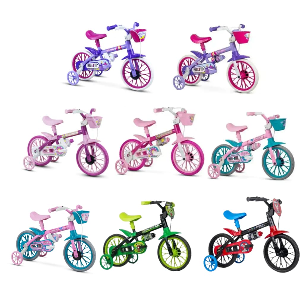 Bicicleta Infantil Nathor Bike 3 a 5 Anos Aro 12 Masculina Feminina