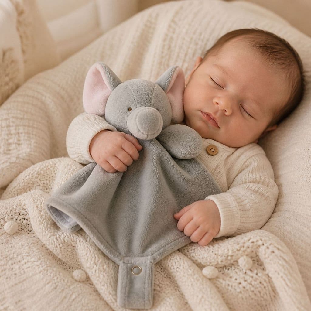 Naninha Para Bebe Com Prendedor de Chupeta Toalhinha Urso Rosa Leão Elefante Azul Menina e Menino