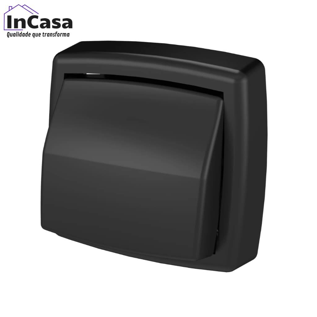 Acabamento Para Válvula De Descarga Compatível Com Deca E Docol Em ABS Preto Fosco