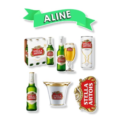 Topo Topper de Bolo Boteco Cerveja Stella Artois Bar Adulto Personalizado Nome Idade
