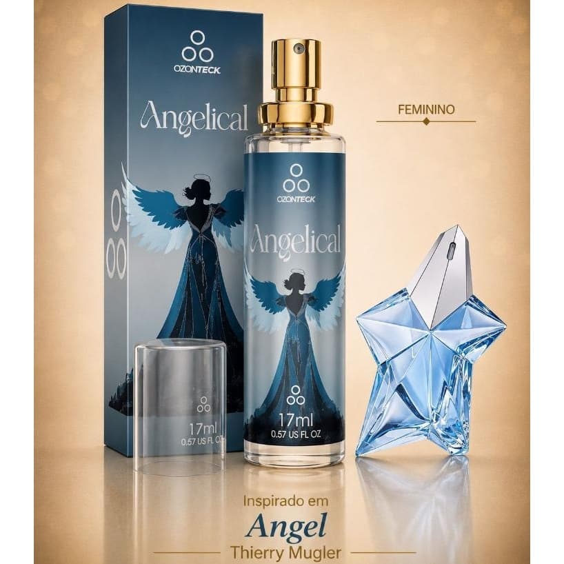 Perfume Feminino Ozonteck Angelical – Inspiração em Grife Famosa | 17ml | Fixação 8h-12h.