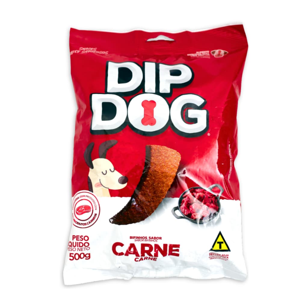 Petisco Bifinho para Cachorro Dip Dog Sabor Carne 500g