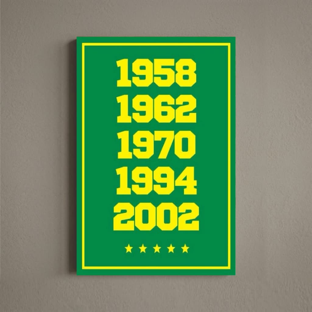Placa Decorativa Penta Brasil Seleção Copa do Mundo Decoração de Parede - Placas Divertido Bar
