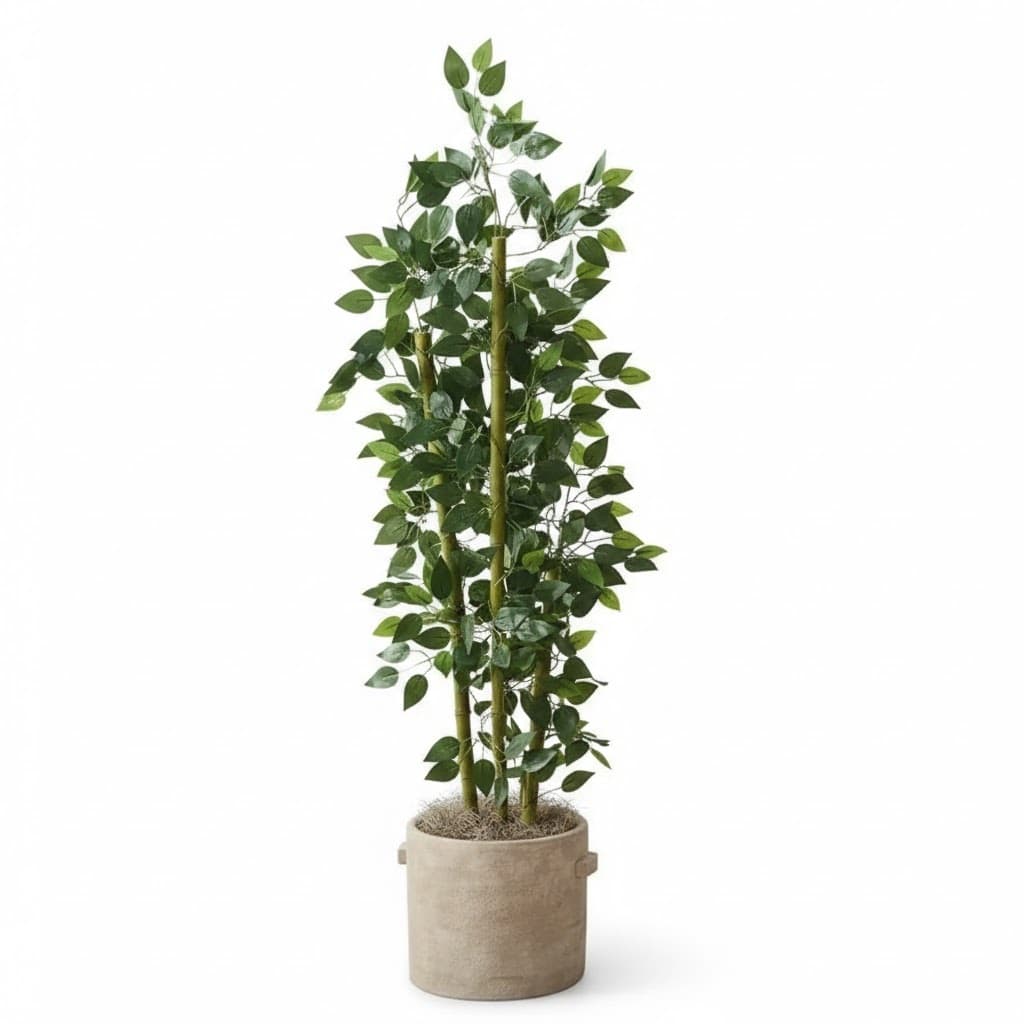 Planta Artificial Natural Bambu Da Sorte Real Toque