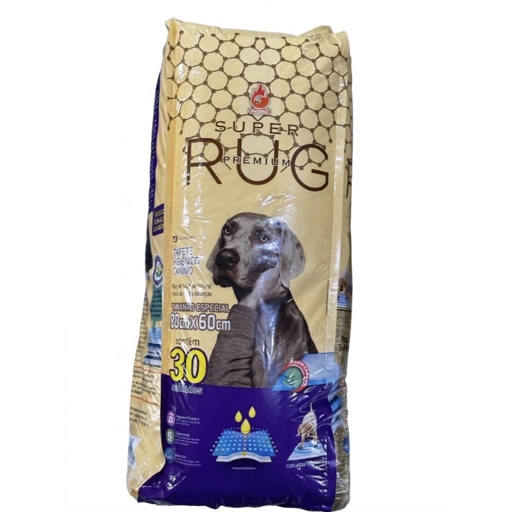 Tapete Higiênico Super Premium 80x60cm com Super Absorção para Cães - 30 Unidades