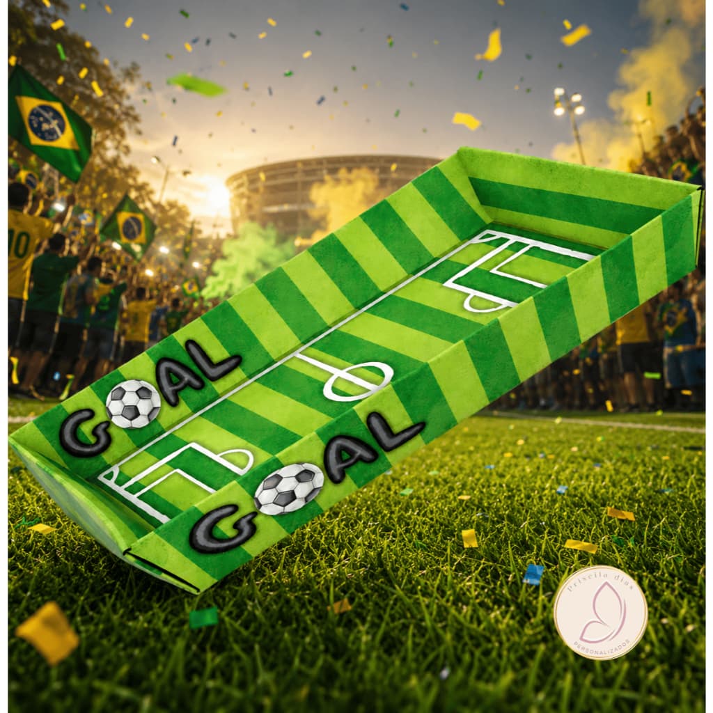 Bandeja para Petiscos Copa do Mundo Descartável - Futebol - Torcida - Brasil