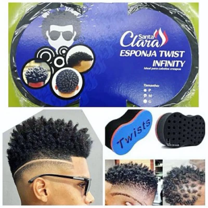 Esponja de Cabeleireiro Oval com Curling Natural e Material Macio