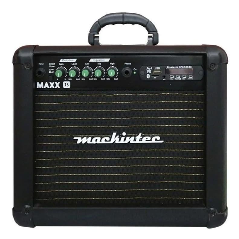 Amplificador Guitarra Mackintec Preto Maxx 15  Com bluetooth 15w